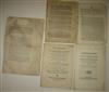 (MEXICO--1700s.) Group of 10 folio religious documents and orations.